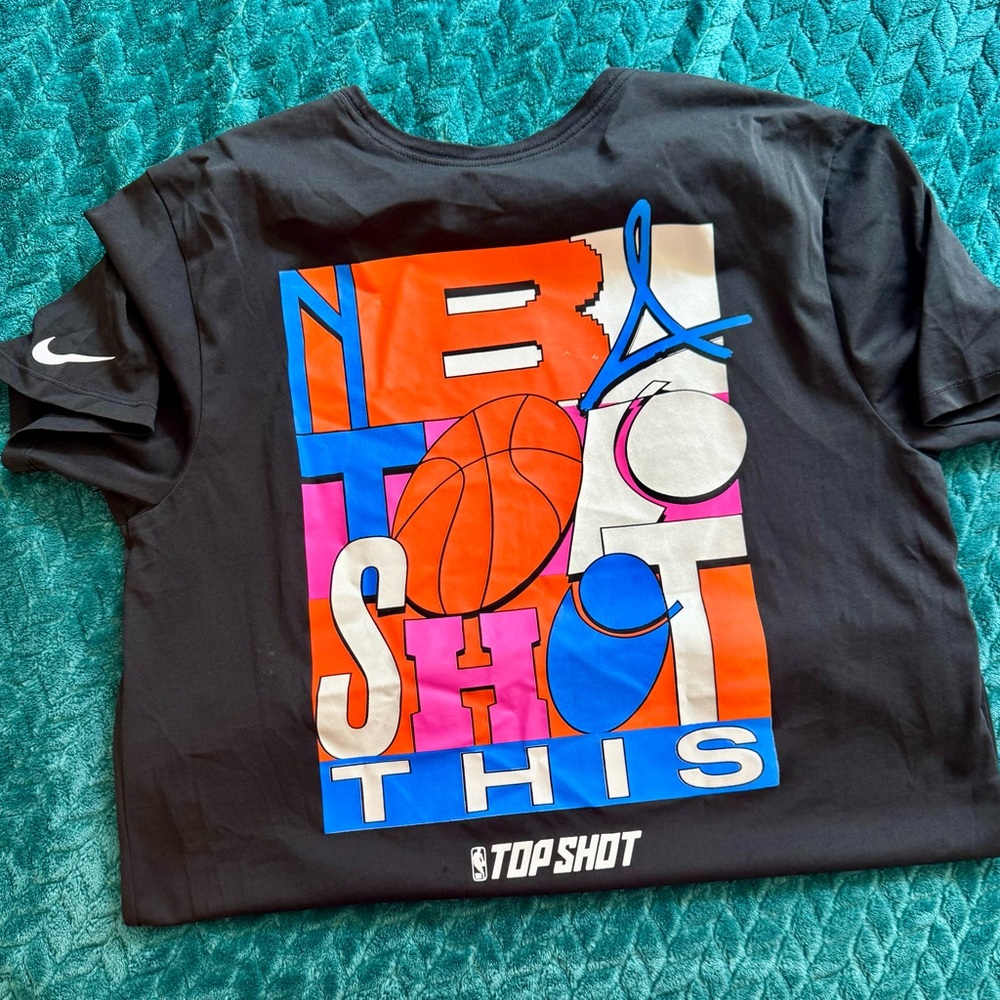 Nike NBA Top Shot Graphic T-Shirt – Black